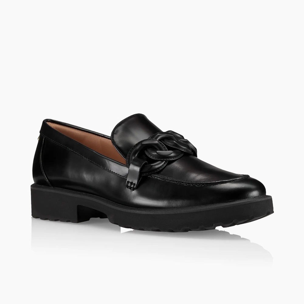 Cole Haan Geneva Chain Leather Loafers